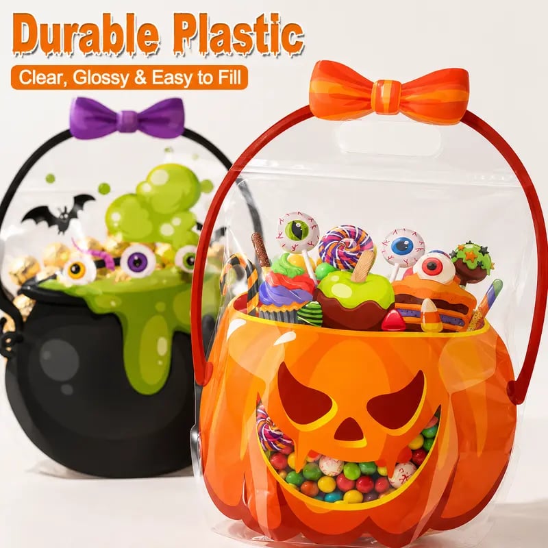 ✨20/40/60 Pcs Halloween Plastic Goodie Bags🎃