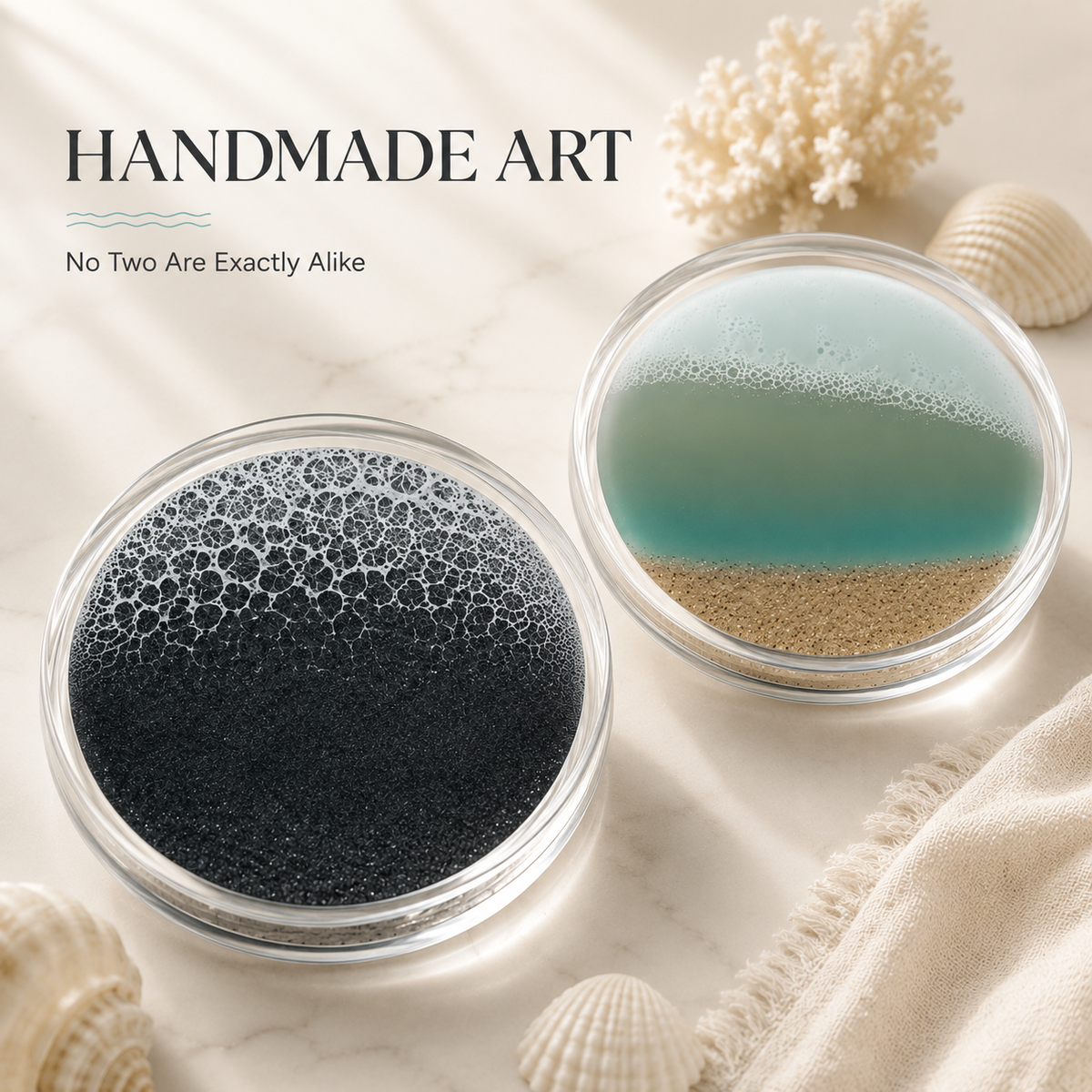 ✨Handmade Liquid Sand Acrylic Coaster