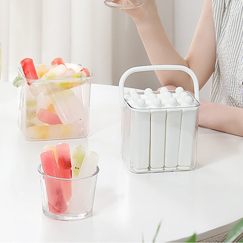 🎖️Silicone Ice Stick Tray with Storage Caddy